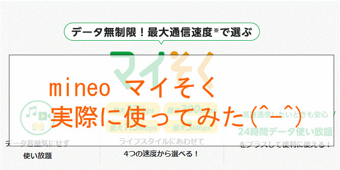 マイネオ マイソク レビュー