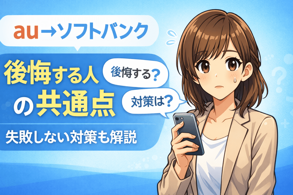 au ソフトバンク　乗り換えて後悔しない？